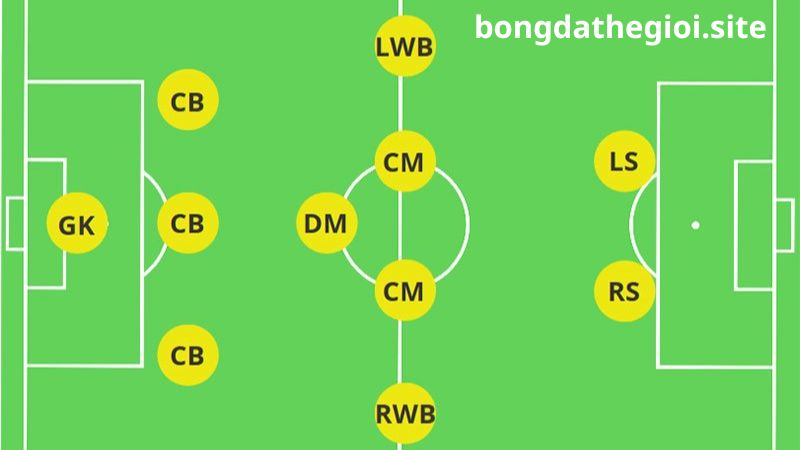 Các đội bóng sử dụng đội hình 3-5-2 phổ biến